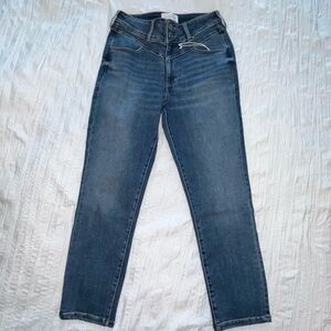 High rise straight jeans